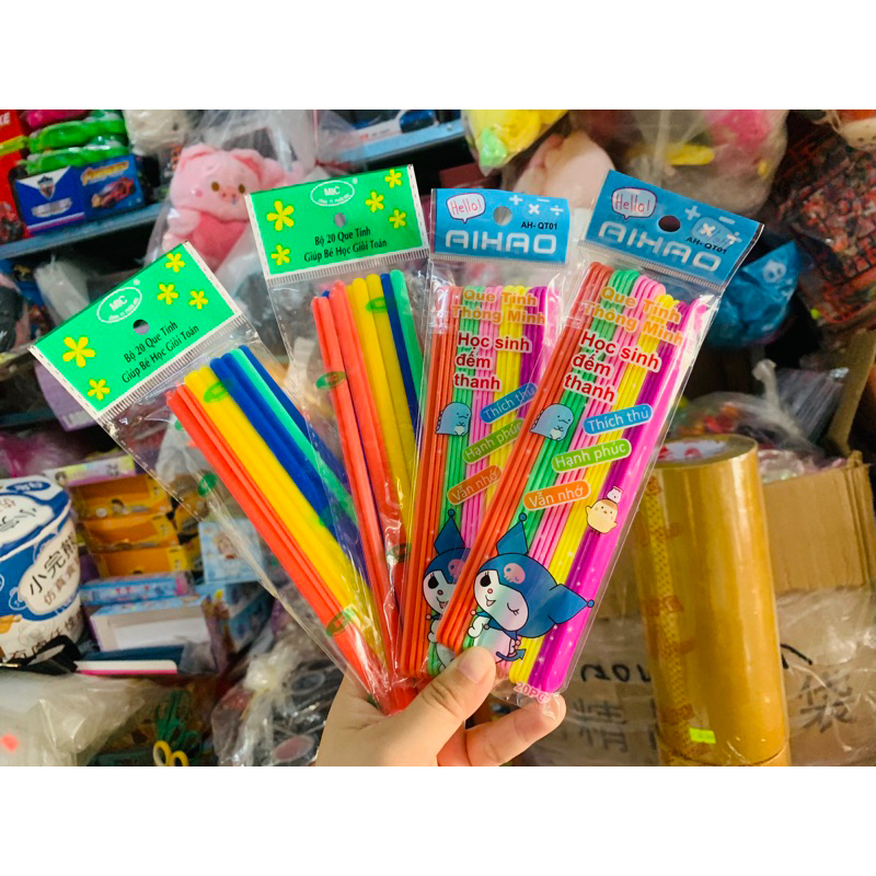 Combo 2 Bộ Que Tính toán Cho Bé Học Toán (Bộ 20 Que) có sẵn tại shop