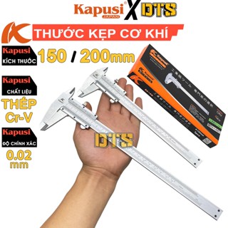 Thước kẹp cơ khí đo đa năng Kapusi 150mm - 200mm | Thước cặp cơ thép CR-V siêu bền, chống mòn gỉ, độ chính xác cao