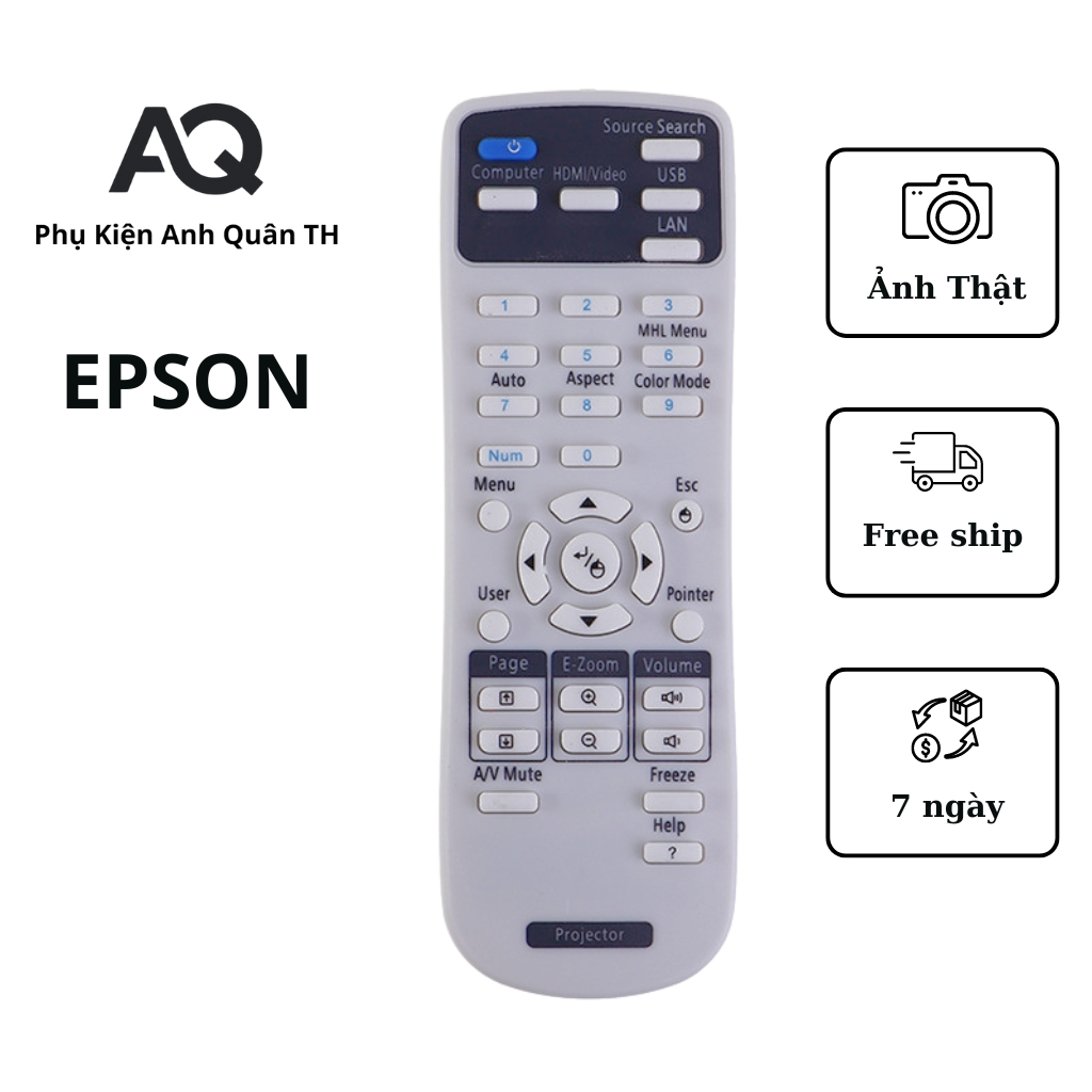 ( Chính Hãng ) Điều khiển máy chiếu Epson┃Remote máy chiếu Epson