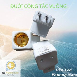 [SALE] Đuôi đèn E27 lò xo phích cắm + công tắc