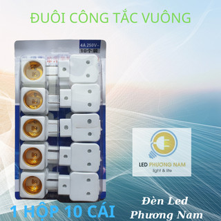 [SALE] Đuôi đèn E27 lò xo phích cắm + công tắc