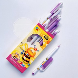 Hộp10 bút mực tím bebe Fl 04, hộp bút bebe, bút mực tím, bút bebe