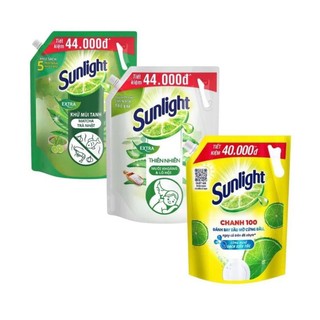 Nước Rửa Chén Sunlight Túi 3.4Kg | 3.5Kg Hương Chanh 100 | Muối Khoáng & Lô Hội 