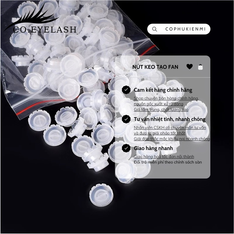 Nút tạo fan nối mi bịch 100 cái