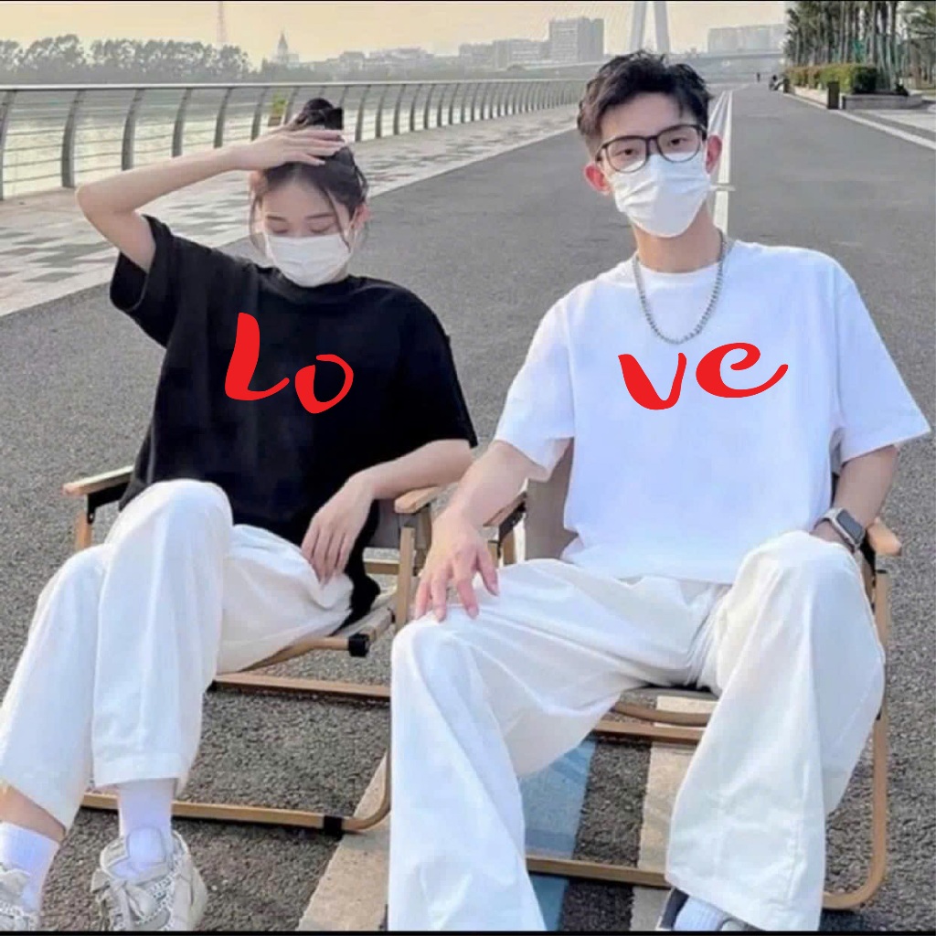 Áo thun, áo phông cặp nam nữ, áo đôi mặc với người yêu IN HÌNH LOVE ý nghĩa (GIÁ 1 ÁO) chất cotton mềm mịn thoáng mát