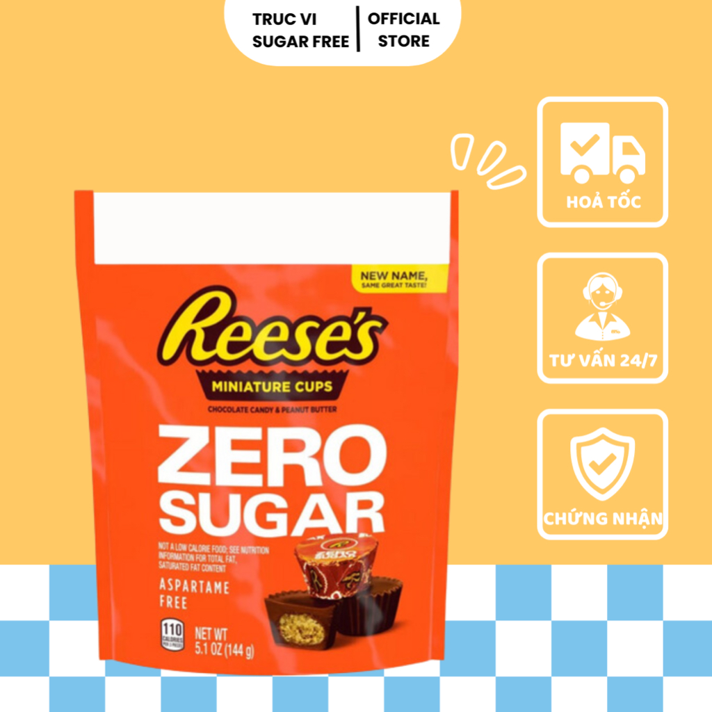 Chocolate bơ đậu phộng không đường Reese’s