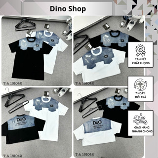 Áo Phông Nam Đôn Chề Phối Bò Rách Nhẹ Siêu Đẹp - Áo Thun Nam DG Phối Bò Mới Nhất