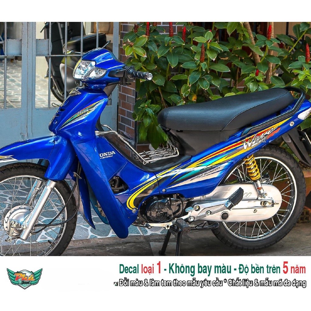 Tem rời xe Wave nhỏ xanh (C)