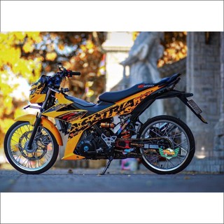 Tem rời xe Satria vàng đen Mới (C)