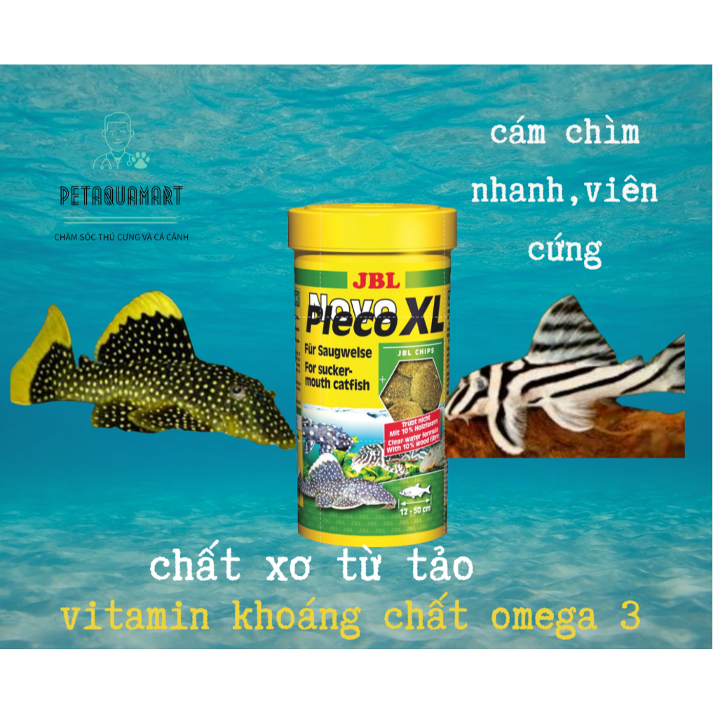 JBL - Novo Pleco (Lọ 133 gram) | Cám viên cao cấp dành cho cá cảnh ăn mồi tầng đáy dòng Pleco