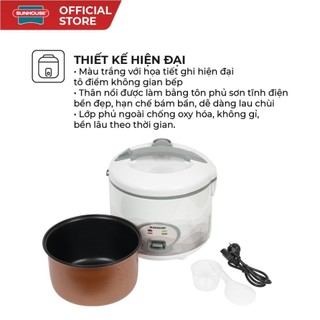Nồi cơm điện 1.8L Sunhouse SHD8602 công suất 700W tỏa nhiệt đều, nấu nhanh Hàng chính hãng