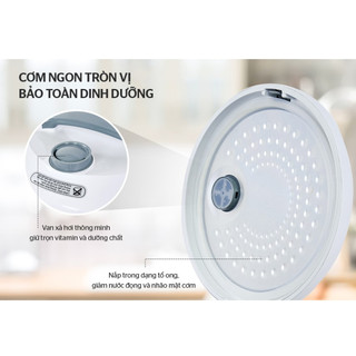 Nồi cơm điện 1.8L Sunhouse SHD8602 công suất 700W tỏa nhiệt đều, nấu nhanh Hàng chính hãng