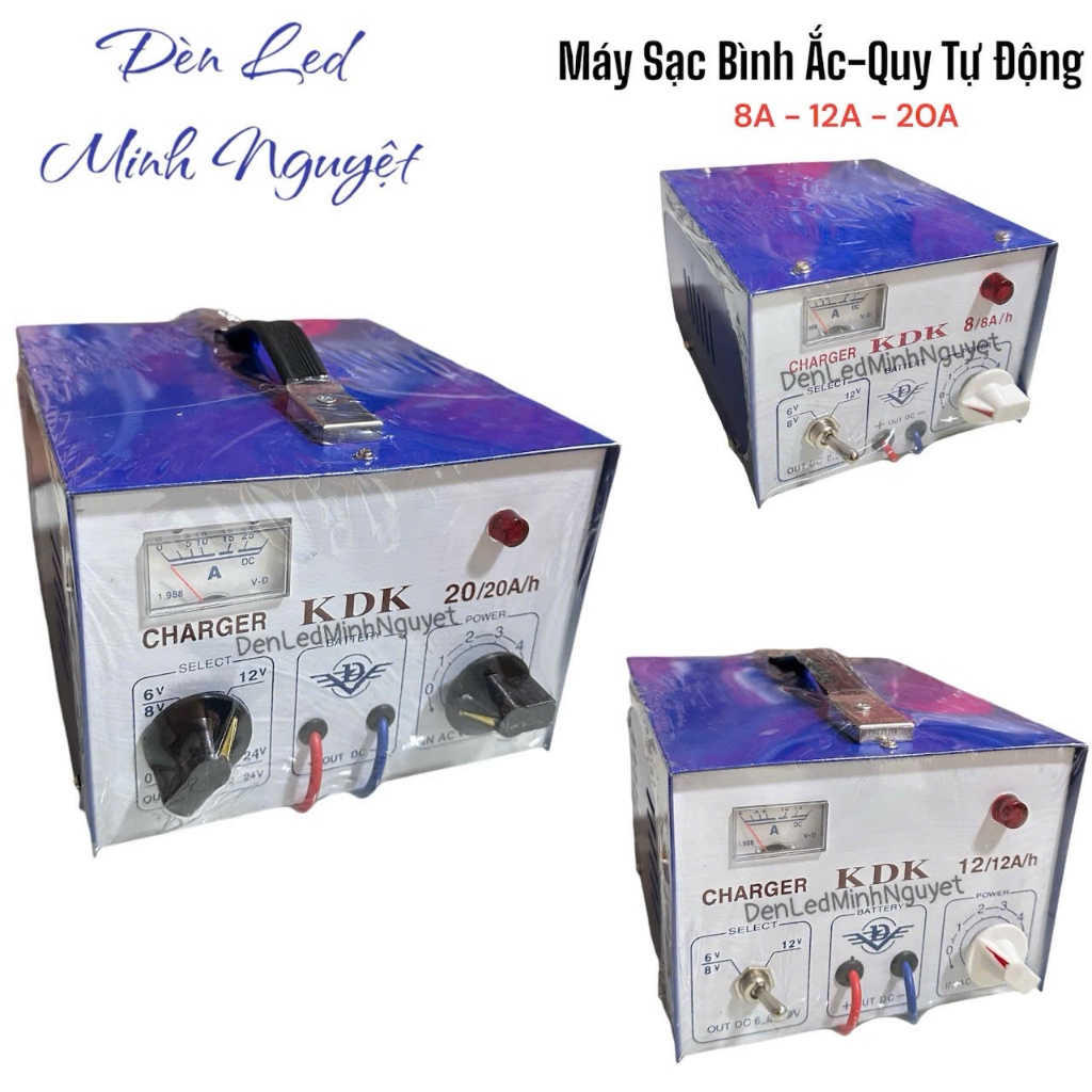 BỘ MÁY SẠC BÌNH ẮC QUY TỰ ĐỘNG 3 CHẾ ĐỘ 6V 12V 24V DÀNH CHO XE Ô TÔ VÀ XE MÁY CẤU TRÚC NHỎ GỌN DỄ DÀNG SỬ DỤNG