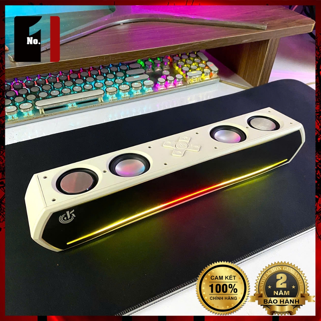 Loa Máy Tính Gaming Soundbar Bluetooth Để Bàn Màu Trắng JK-1119 Led Rgb Loa Vi Tính Âm Thanh Hay Bass Cực Mạnh