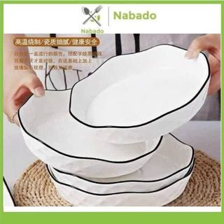  ĐĨA GỐM SỨ HÌNH LÁ BÈO,Tô hình trái tim Bát Tô loe đơn giản sang trọng và nhiều mẫu mã khác 