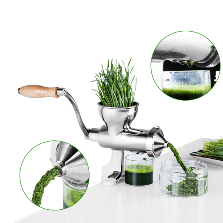 Máy ép cỏ lúa mì inox loại nâng cao