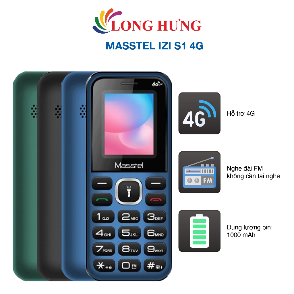 Điện thoại Masstel izi S1 4G - Hàng chính hãng