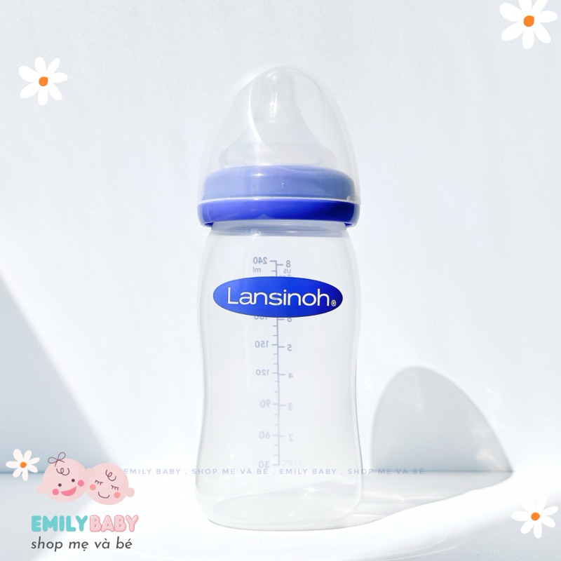 Bình sữa Lansinoh 160ml/240ml chọn núm S/M/L
