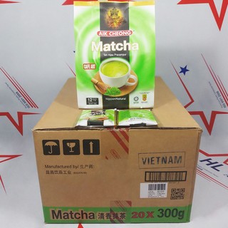 Thùng Trà Sữa Matcha Aik Cheong 20 bịch (mỗi bịch 300g x 12 gói nhỏ 25g)