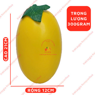 Trái cây giả, 1 trái dưa hấu vàng dài, trái cây mô hình, quả giả - trang trí nhà cửa