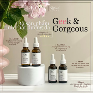 Bộ sản phẩm chăm sóc da Geek & Gorgeous – Sữa rửa mặt, toner, serum dưỡng da chuyên sâu