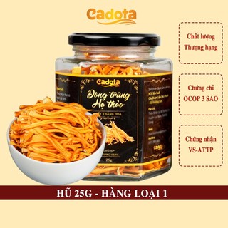 25G Đông Trùng Hạ Thảo Khô Sấy Thăng Hoa CADOTA, Hàng Cao Cấp Loại 1