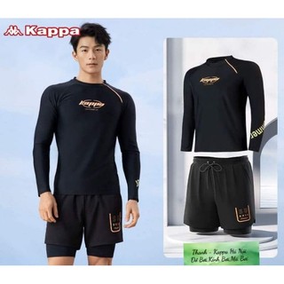  Bộ đồ bơi nam dài tay - quần 2 lớp KAPPA đi bơi đi biển,chất liệu nhanh khô hót 2024 