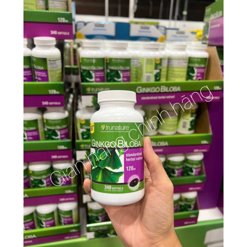[Hàng Mỹ]date/2027 Viên Uống Bổ Não Trunature Ginkgo Biloba 120mg 340 Viên