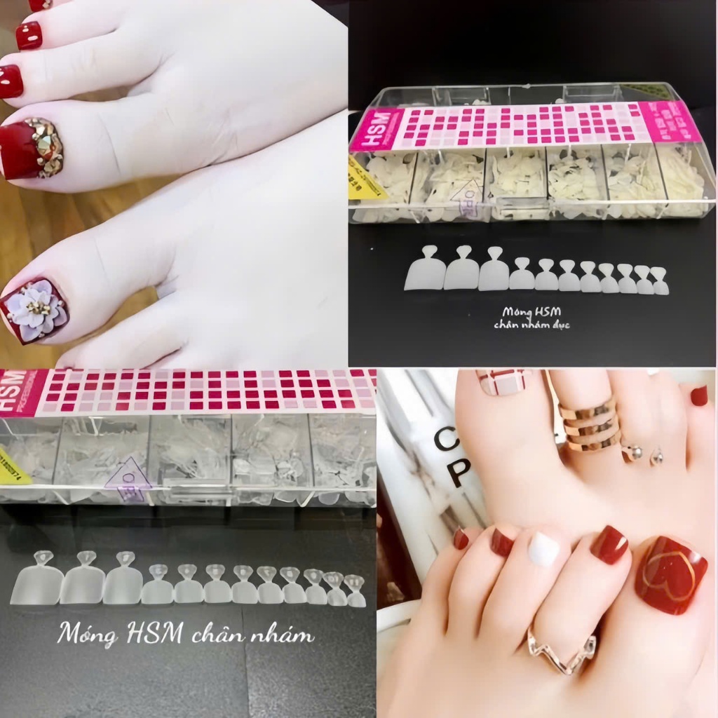 MÓNG ÚP CHÂN NHÁM HSM [hàng loại 1 ] - MÓNG DÁN CHÂN HSM CHUẨN FORM