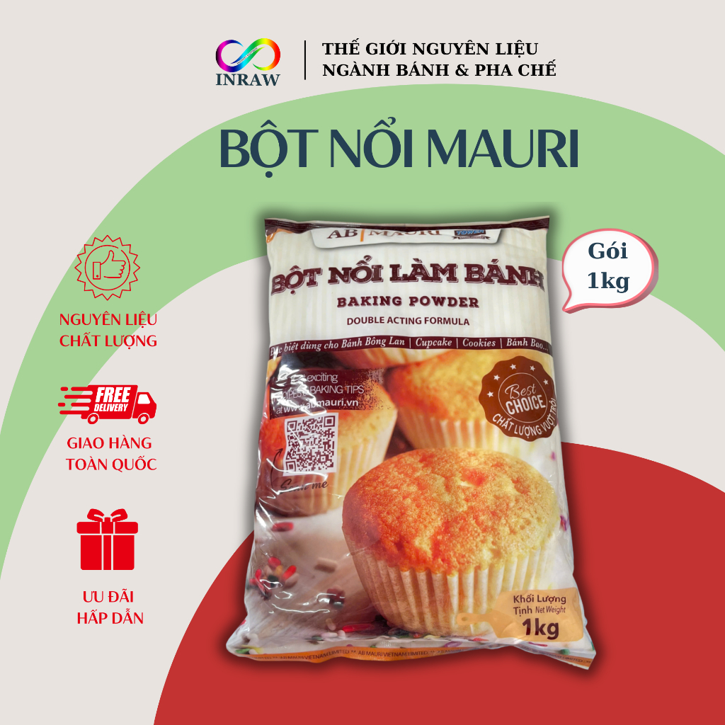 Bột Nổi Làm Bánh Mauri Gói 1kg (Baking Powder)