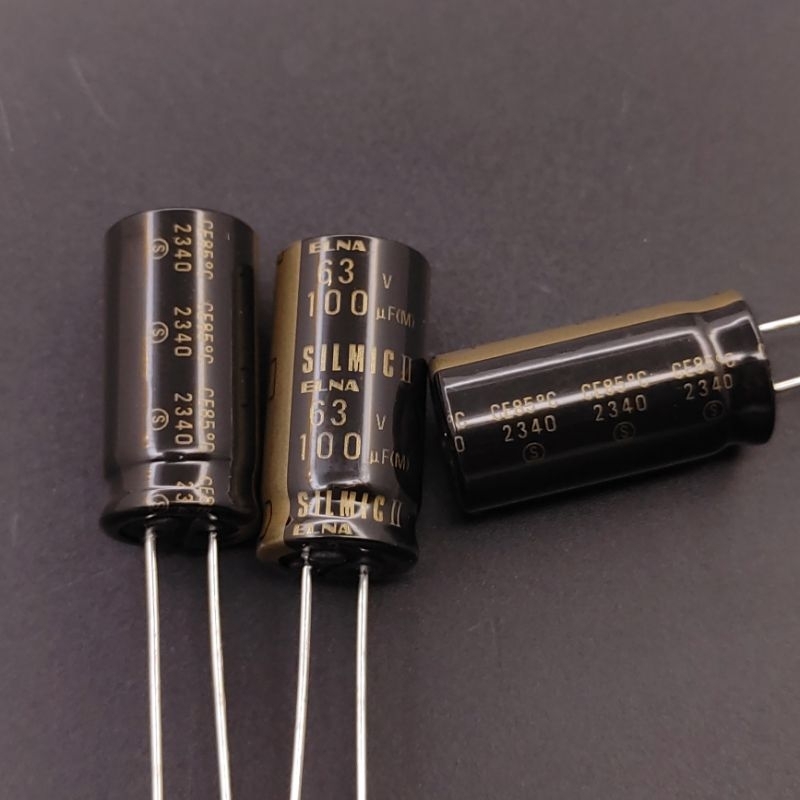 (1 con) Tụ điện Elna Silmic II 63V 100uF chính hãng