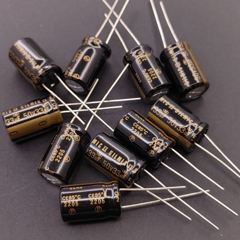 (1 con) Tụ điện Elna Silmic II 50V 33uF chính hãng