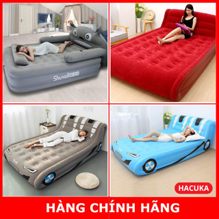Giường hơi hình thú, đệm hơi hình thú 3 tầng cao cấp tặng kèm bơm điện