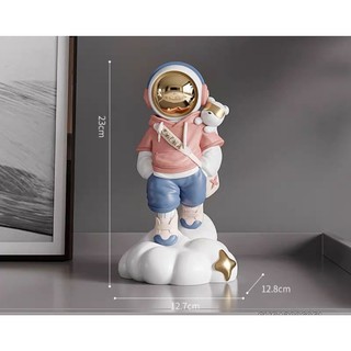 Tượng thạch cao tô màu phí hành gia 23cm( chưa kèm màu)