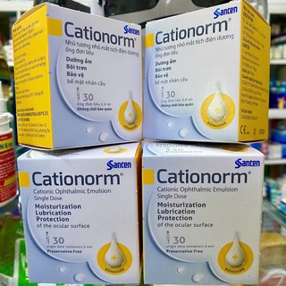 Cationorm. Hộp 30 ống, mỗi ống 0.4ml (Pháp)