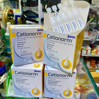 Cationorm. Hộp 30 ống, mỗi ống 0.4ml (Pháp)