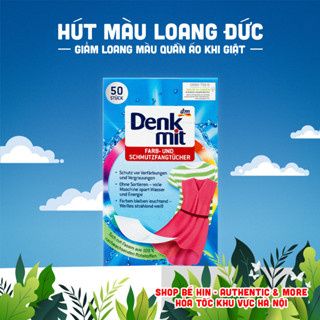 Giấy hút màu loang quần áo Denkmit Đức, miếng hút chống phai màu quần áo khi giặt Denk mit, 50 tờ