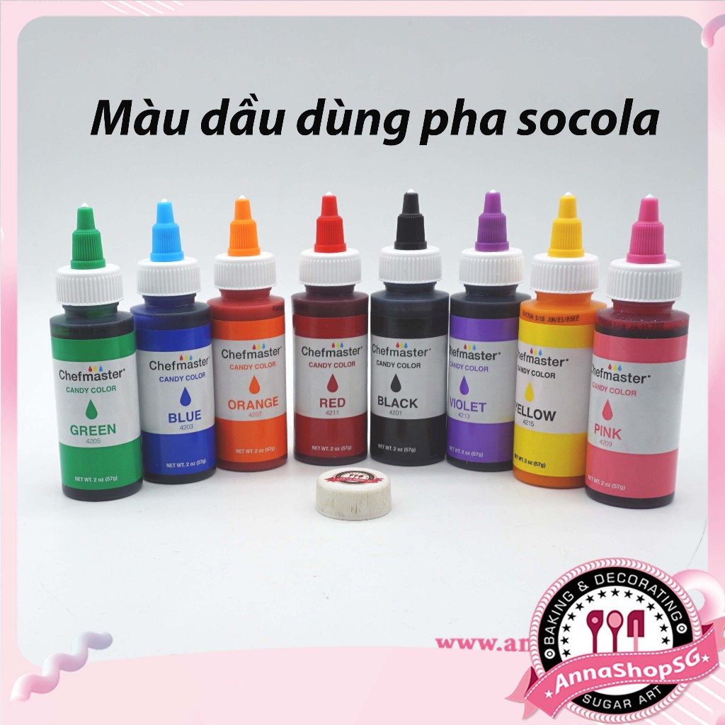 MÀU DẦU PHA SOCOLA DẠNG GEL CHEFMASTER 2oz (57g)