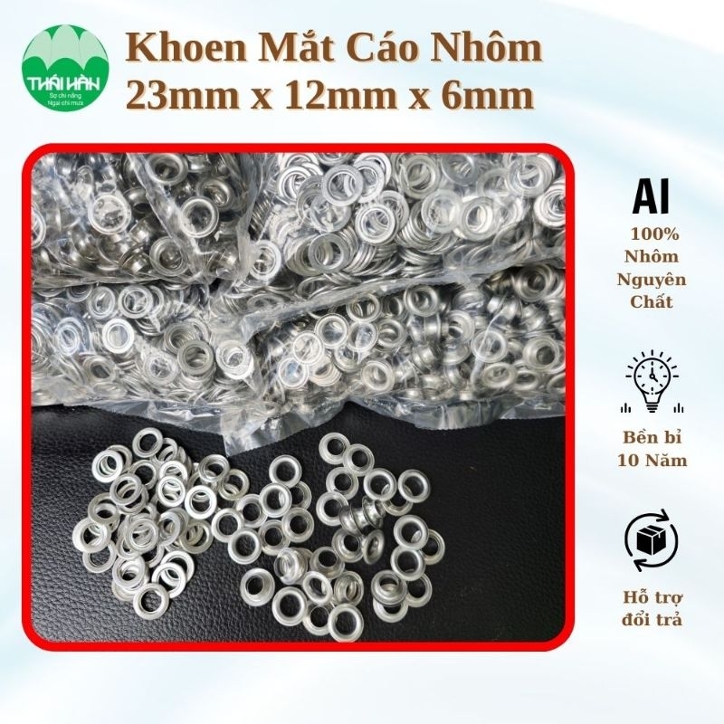 [25 Cặp] KHOEN MẮT CÁO NHÔM 23MM