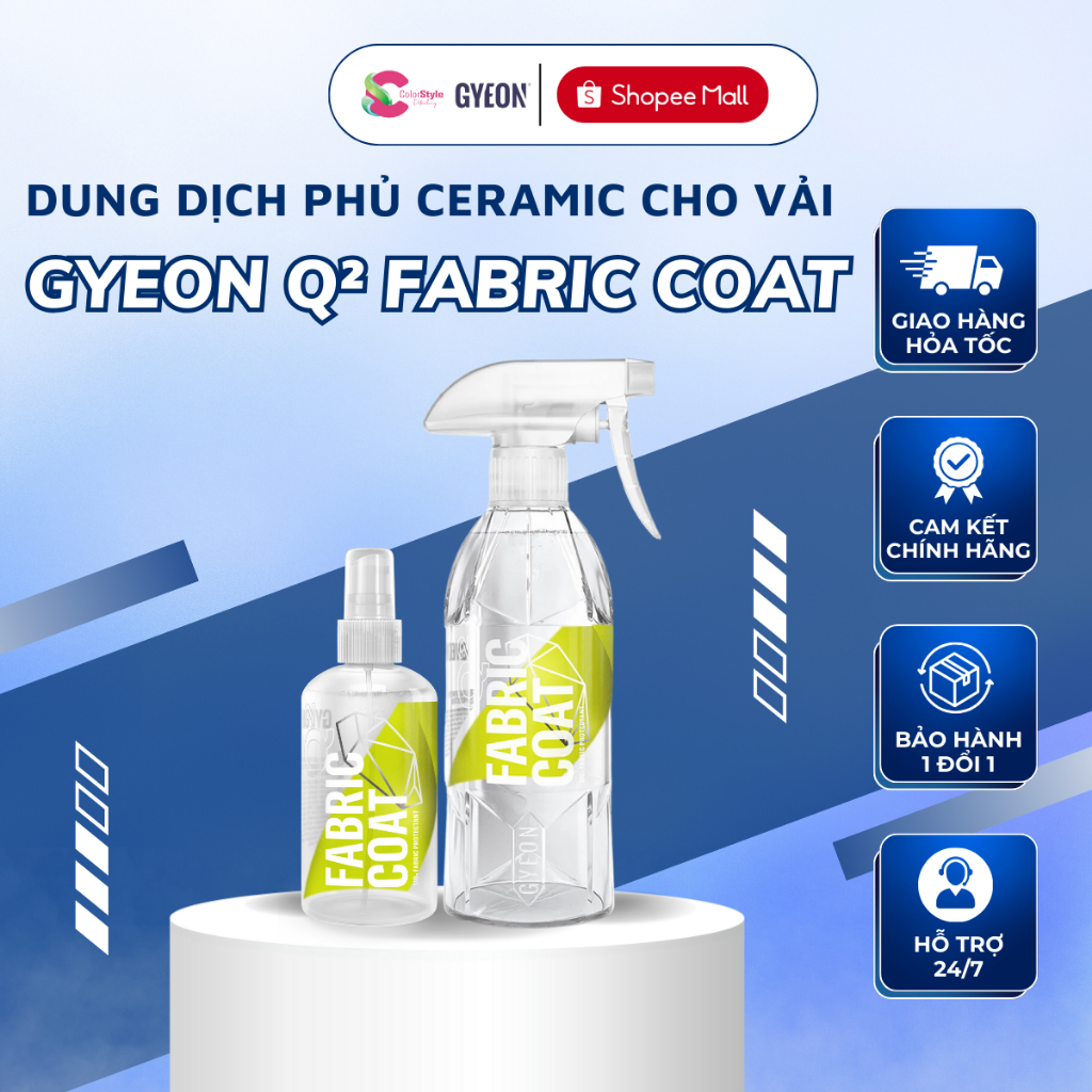 Gyeon Q2 Fabric Coat, Xịt Bảo Dưỡng Và Phủ Ceramic Nhanh Nội Thất Vải, Độ Bền Hiệu Ứng Đến 6 Tháng