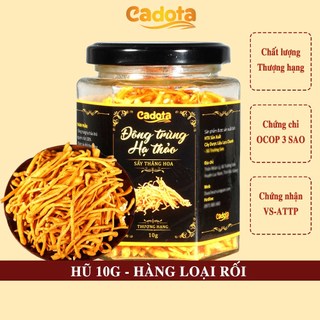 Đông trùng hạ thảo CADOTA sấy thăng hoa, Hũ 10Gr Hàng Sợi Rối, bán lẻ như bán buôn