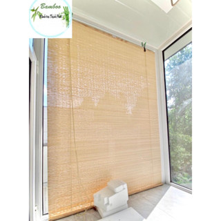 Mành tre trúc che nắng cửa sổ kính Cafe. Rèm tre trúc che nắng cửa sổ. Mành tăm tre trang trí Tết. Màn rèm tre bàn thờ.