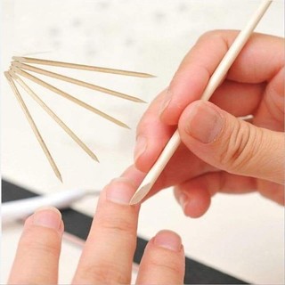 Sét 100 que gỗ, 100 que cậy móng tay, que gỗ nail