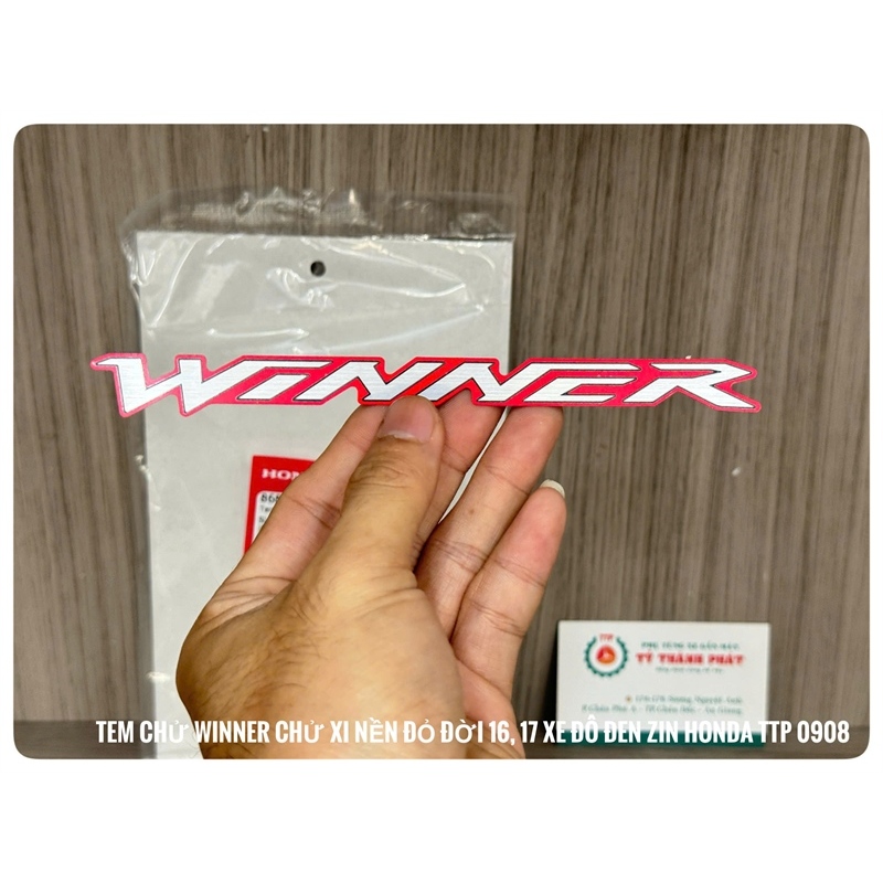 Tem chử Winner ( K1 ) Đỏ zin ( 1 miếng )