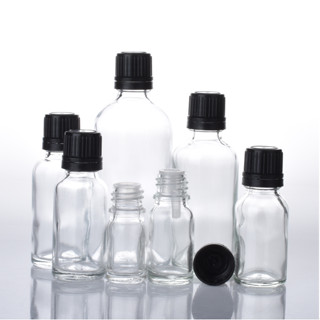 🍓GINGER SHOTS🍎 Chai thủy tinh TRONG nắp vặn ĐEN 5ml 10ml 15ml 20ml 30ml 50ml 100ml - Lọ đựng chiết GINGER SHOTS, serum..