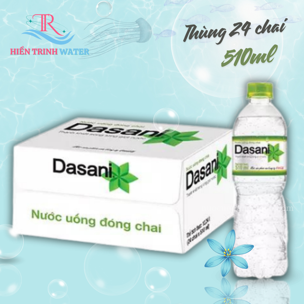 DASANI 510ML Thùng 24 Chai - Nước Uống Tinh Khiết Đóng Chai DASANI 510ML