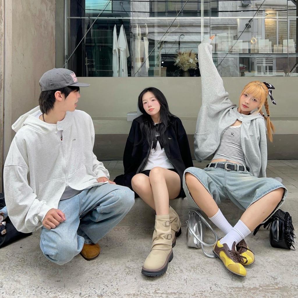 HOODIE ZIP METAL LOGO - Áo khoác nỉ 2 da logo kim loại | BigBuy360 - bigbuy360.vn