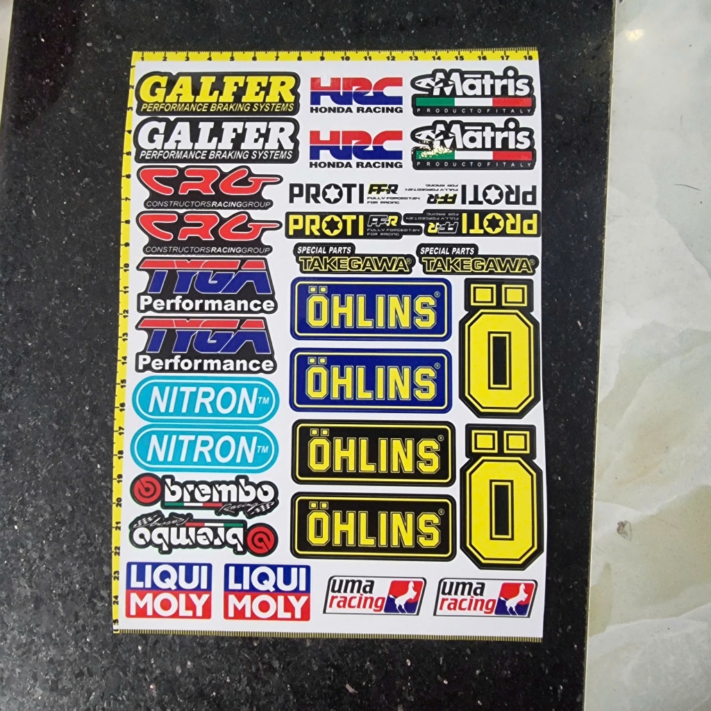 Set logo nhãn hiệu đồ chơi xe máy