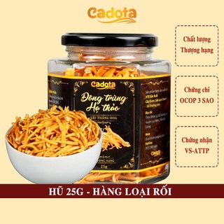 25Gr Nấm Đông trùng hạ thảo khô sấy thăng hoa CADOTA Loại Sợi Rối , Chất lượng Y như loại 1