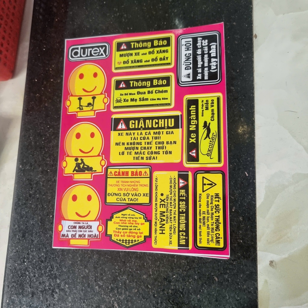 Tem logo sticker cảnh báo con người